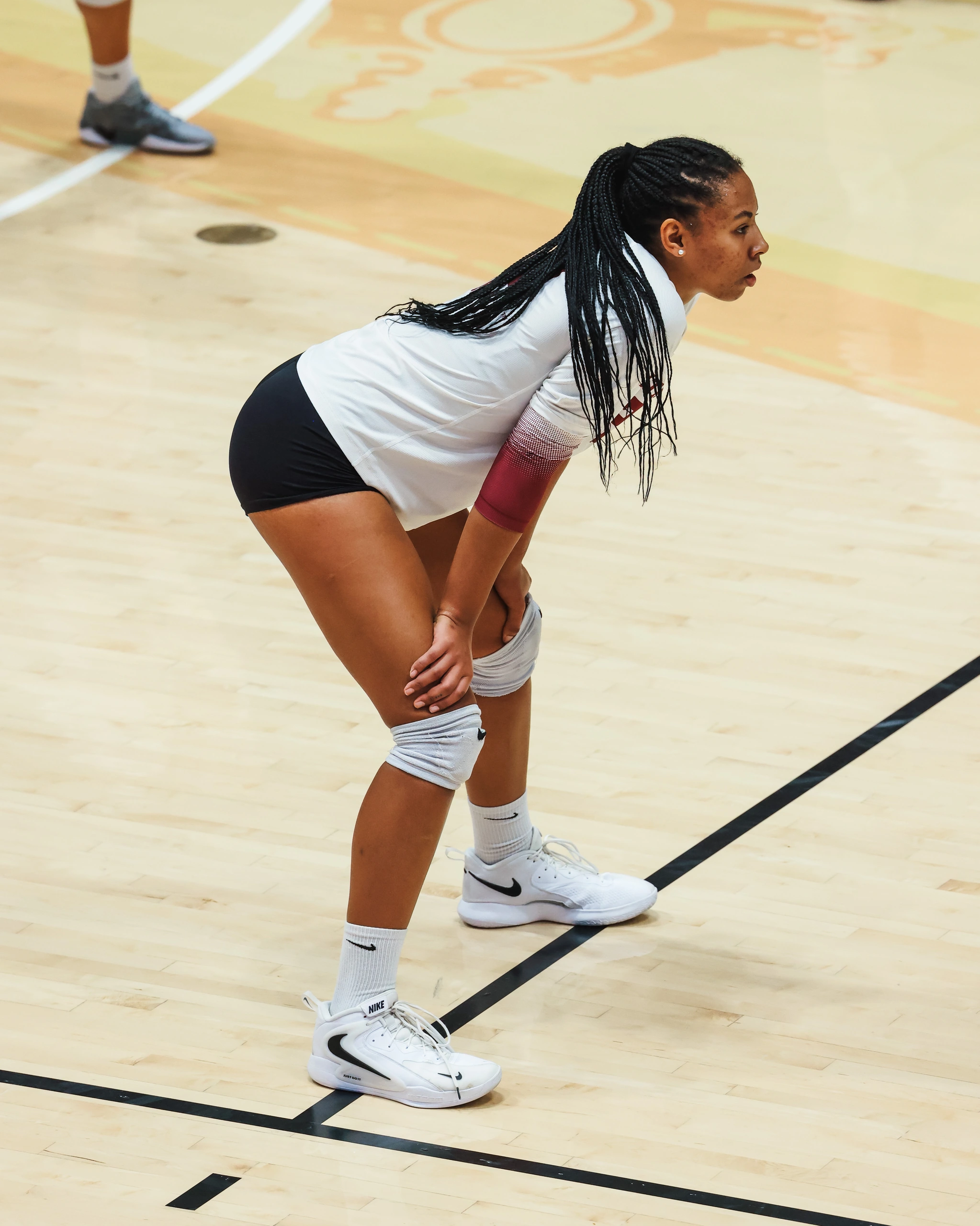 Morgan Hayes attacking at the net